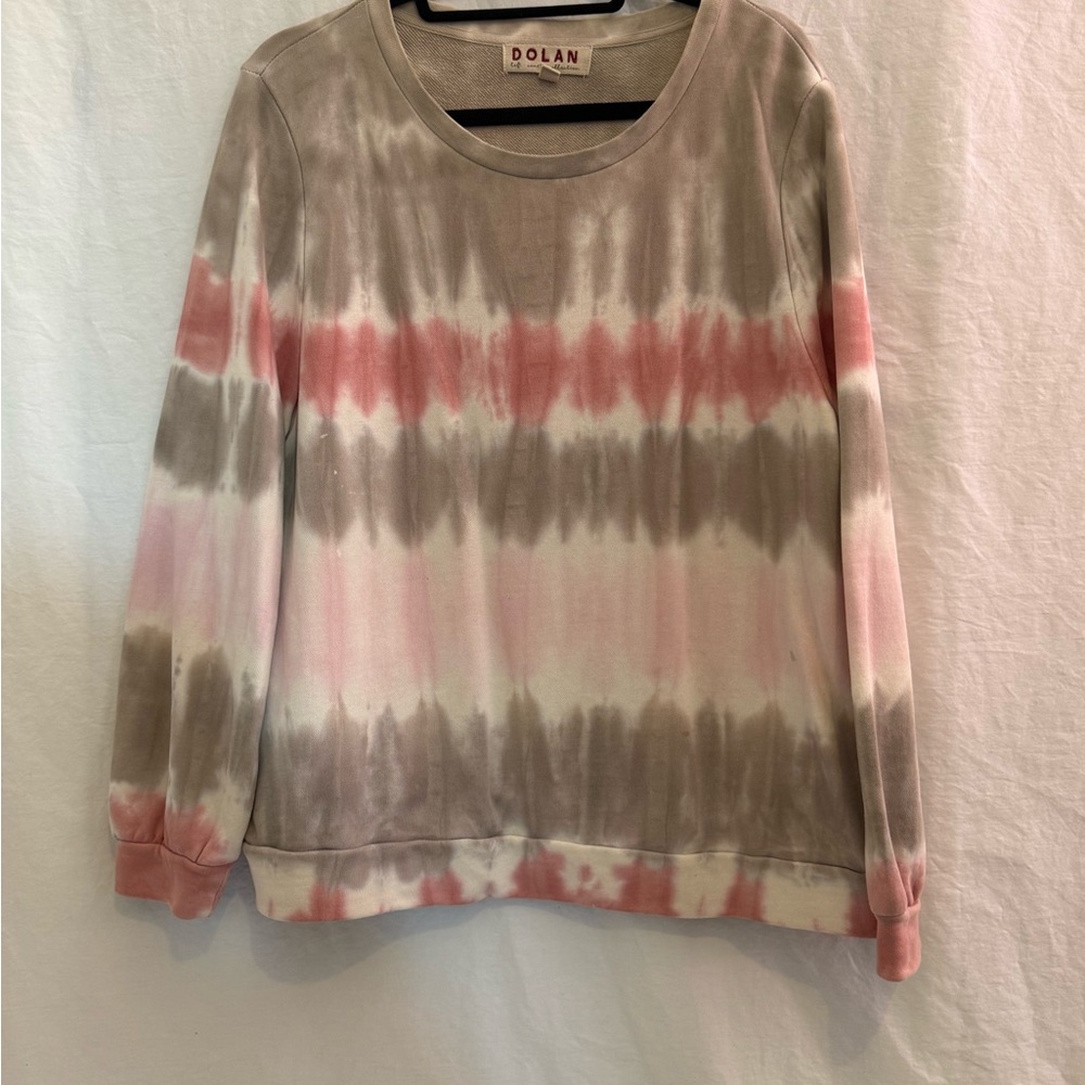 Dolan Tie-Dye Sweatshirt - Pink and Gray